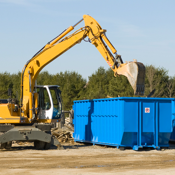 are there any restrictions on where a residential dumpster can be placed in Happys Inn